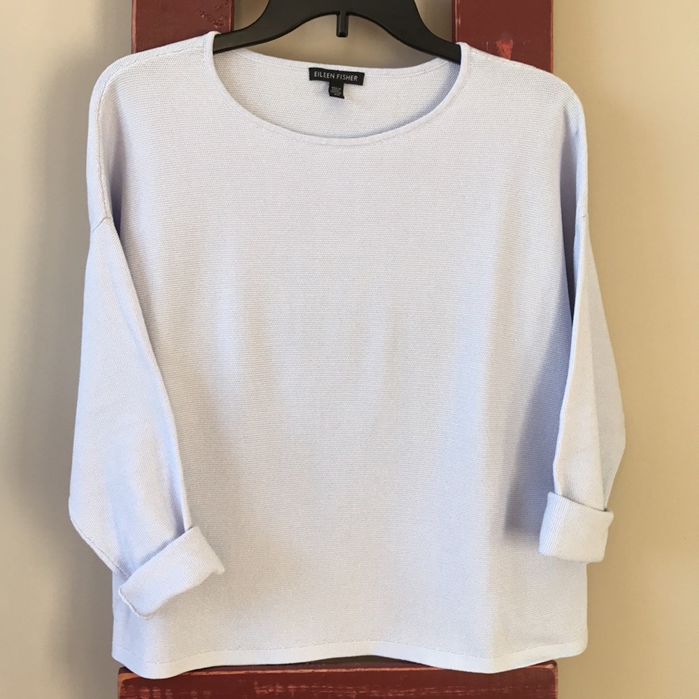 Eileen Fisher powder blue sweater